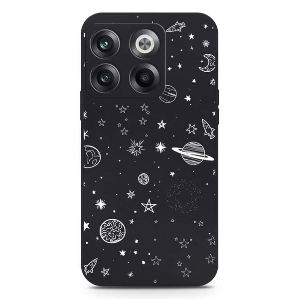 Stardust Dreams Design Soft Phone Case - Silica Gel Case - Black - OnePlus Ace Pro