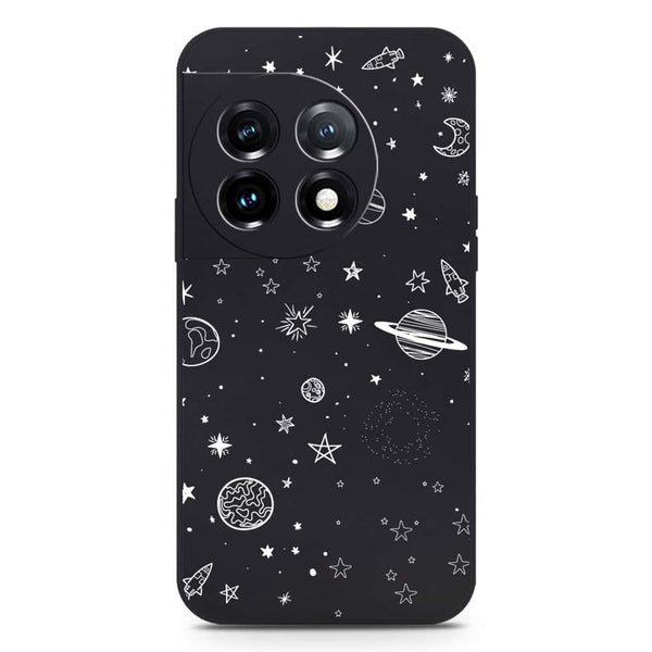 Stardust Dreams Design Soft Phone Case - Silica Gel Case - Black - OnePlus 11