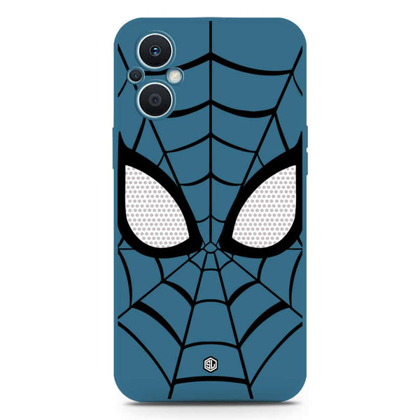 Cool Spider Design Soft Phone Case - Silica Gel Case - Blue - Oppo Reno 7 Lite