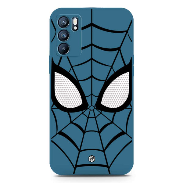 Cool Spider Design Soft Phone Case - Silica Gel Case - Blue - Oppo Reno 6 Pro 5G