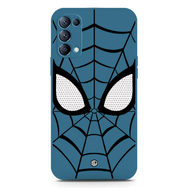 Cool Spider Design Soft Phone Case - Silica Gel Case - Blue - Oppo Reno 5 4G