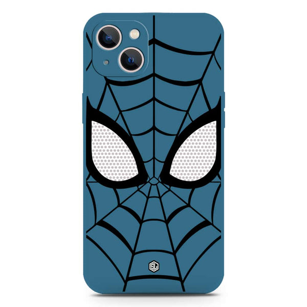 Cool Spider Design Soft Phone Case - Silica Gel Case - Blue - iPhone 13