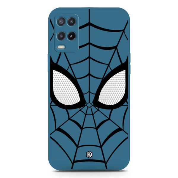 Cool Spider Design Soft Phone Case - Silica Gel Case - Blue - Oppo A55 5G