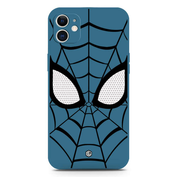 Cool Spider Design Soft Phone Case - Silica Gel Case - Blue - iPhone 12