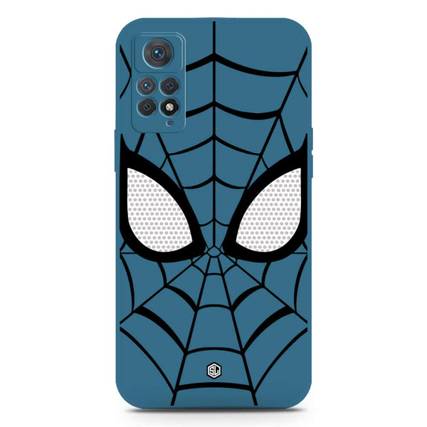 Cool Spider Design Soft Phone Case - Silica Gel Case - Blue - Xiaomi Redmi Note 11 Pro
