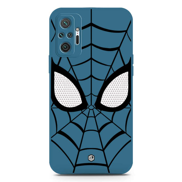 Cool Spider Design Soft Phone Case - Silica Gel Case - Blue - Xiaomi Redmi Note 10 Pro Max