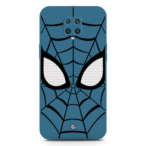 Cool Spider Design Soft Phone Case - Silica Gel Case - Blue - Xiaomi Redmi Note 9 Pro