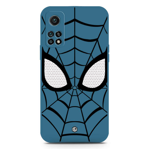 Cool Spider Design Soft Phone Case - Silica Gel Case - Blue - Xiaomi Mi 10T
