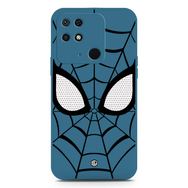Cool Spider Design Soft Phone Case - Silica Gel Case - Blue - Xiaomi Redmi 10C