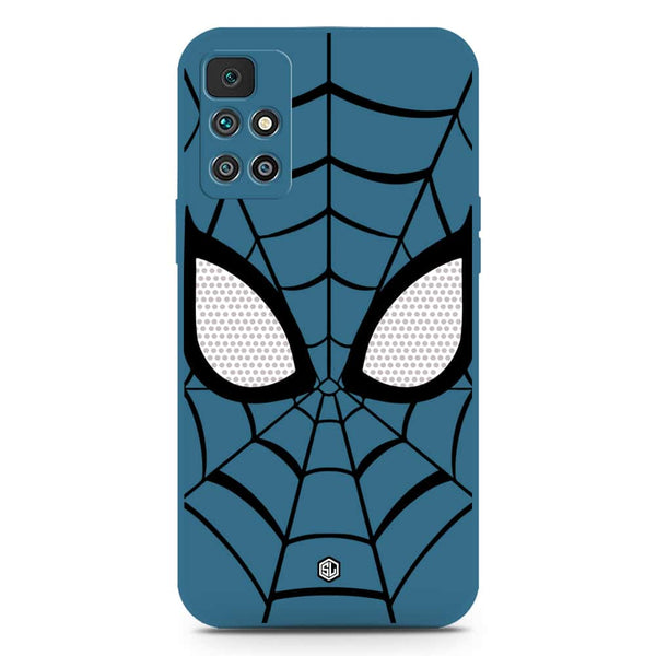Cool Spider Design Soft Phone Case - Silica Gel Case - Blue - Xiaomi Redmi 10