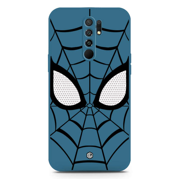 Cool Spider Design Soft Phone Case - Silica Gel Case - Blue - Xiaomi Redmi 9 Prime