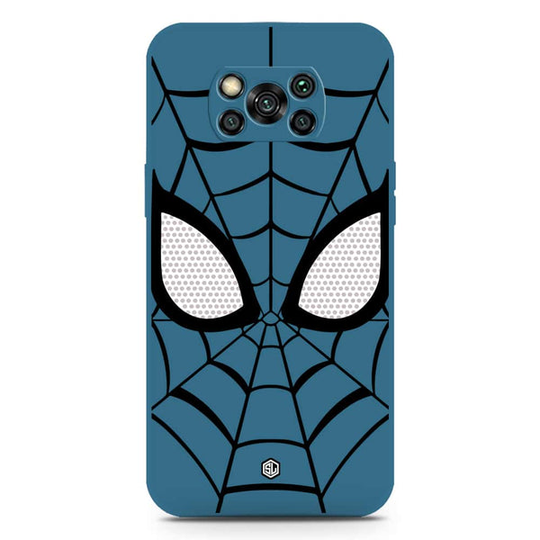 Cool Spider Design Soft Phone Case - Silica Gel Case - Blue - Xiaomi Poco X3