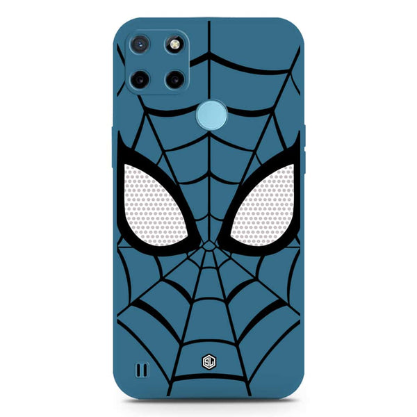 Cool Spider Design Soft Phone Case - Silica Gel Case - Blue - Realme C25Y