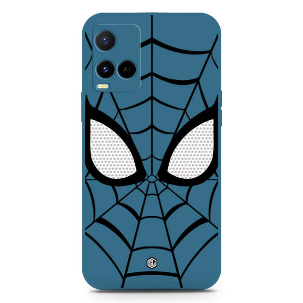 Cool Spider Design Soft Phone Case - Silica Gel Case - Blue - Vivo Y21e