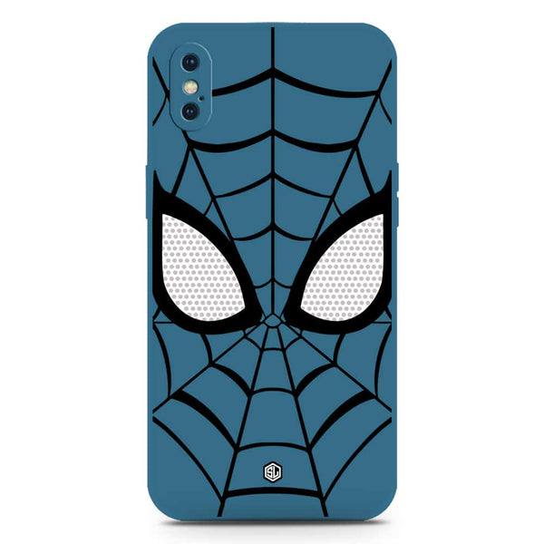 Cool Spider Design Soft Phone Case - Silica Gel Case - Blue - iPhone XS / X