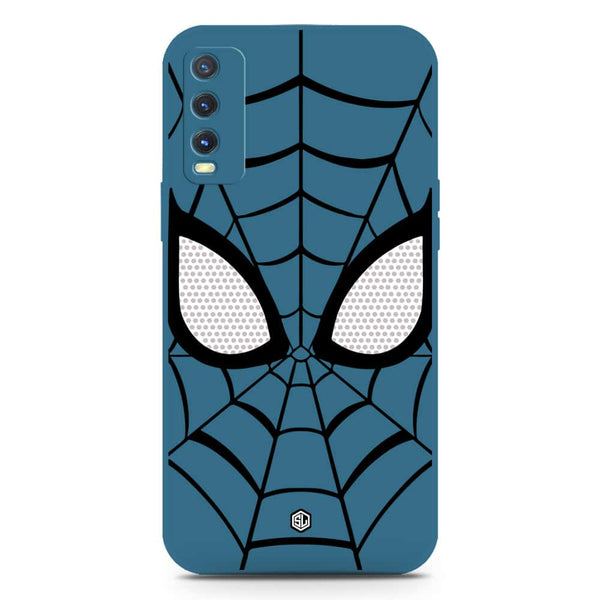 Cool Spider Design Soft Phone Case - Silica Gel Case - Blue - Vivo Y12s