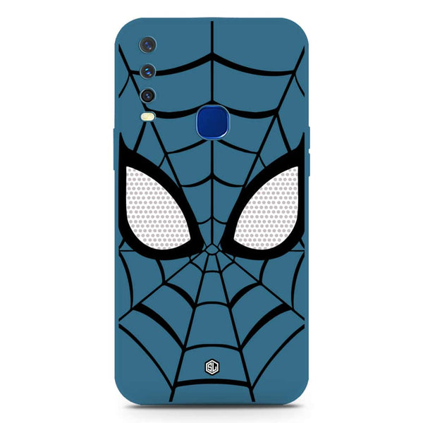 Cool Spider Design Soft Phone Case - Silica Gel Case - Blue - Vivo Y12a