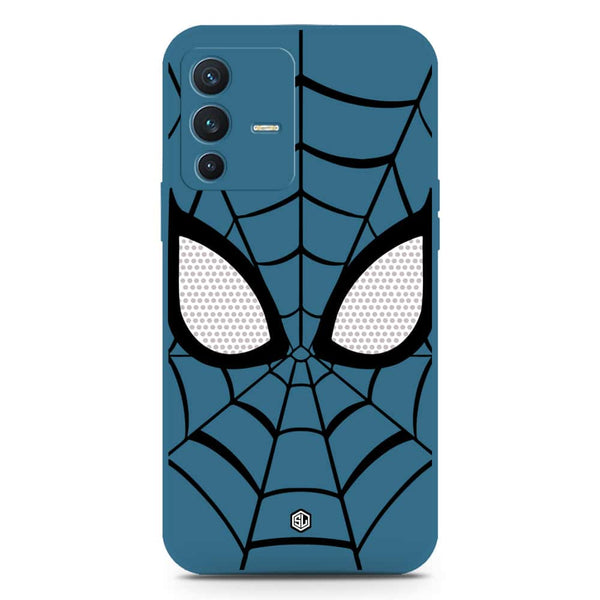 Cool Spider Design Soft Phone Case - Silica Gel Case - Blue - Vivo S12