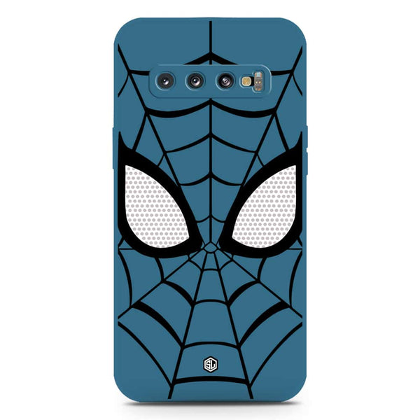 Cool Spider Design Soft Phone Case - Silica Gel Case - Blue - Samsung Galaxy S10
