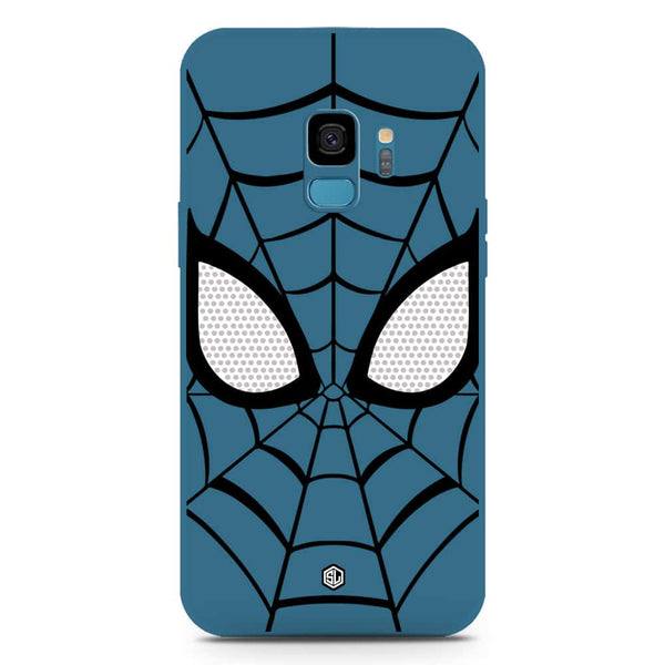 Cool Spider Design Soft Phone Case - Silica Gel Case - Blue - Samsung Galaxy S9