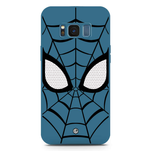 Cool Spider Design Soft Phone Case - Silica Gel Case - Blue - Samsung Galaxy S8