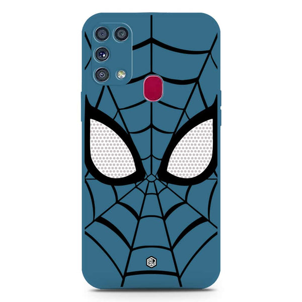 Cool Spider Design Soft Phone Case - Silica Gel Case - Blue - Samsung Galaxy M31