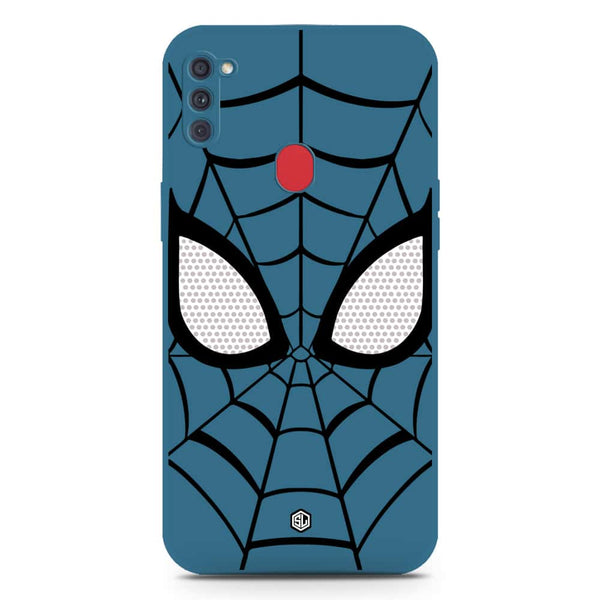 Cool Spider Design Soft Phone Case - Silica Gel Case - Blue - Samsung Galaxy M11