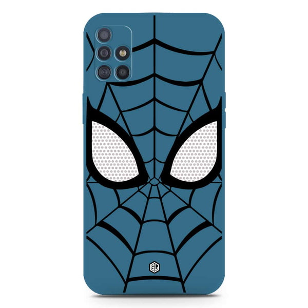 Cool Spider Design Soft Phone Case - Silica Gel Case - Blue - Samsung Galaxy A51