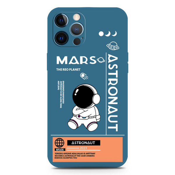 Astronaut Series Soft Phone Case - Silica Gel Case - Blue - iPhone 12 Pro