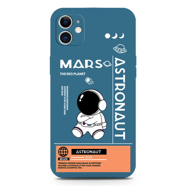 Astronaut Series Soft Phone Case - Silica Gel Case - Blue - iPhone 12