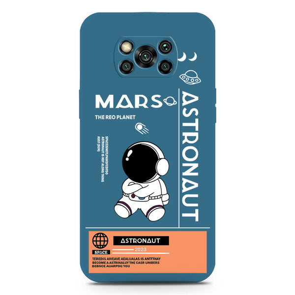 Astronaut Series Soft Phone Case - Silica Gel Case - Blue - Xiaomi Poco X3