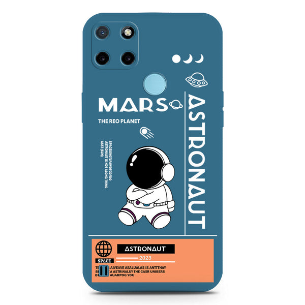 Astronaut Series Soft Phone Case - Silica Gel Case - Blue - Realme C25Y