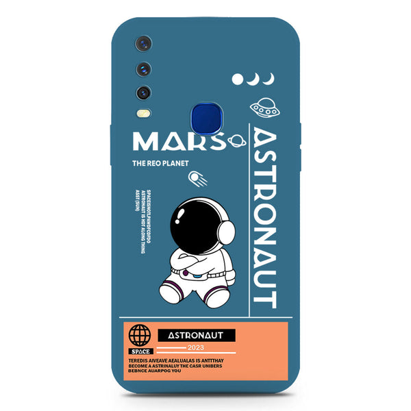 Astronaut Series Soft Phone Case - Silica Gel Case - Blue - Vivo Y12a