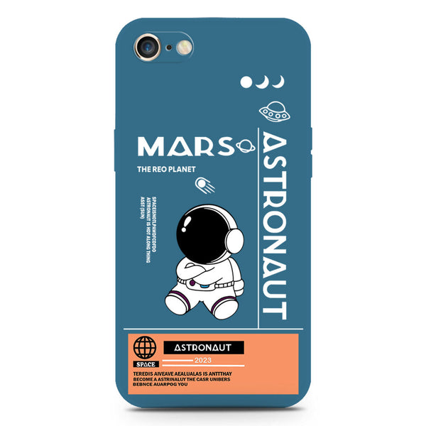 Astronaut Series Soft Phone Case - Silica Gel Case - Blue - iPhone SE 2022