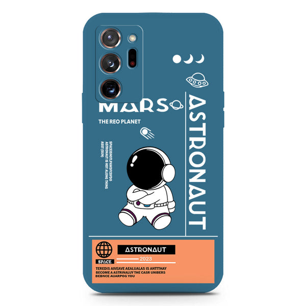 Astronaut Series Soft Phone Case - Silica Gel Case - Blue - Samsung Galaxy Note 20 Ultra