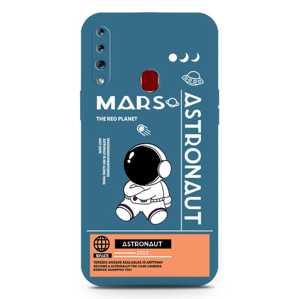 Astronaut Series Soft Phone Case - Silica Gel Case - Blue - Samsung Galaxy A20s