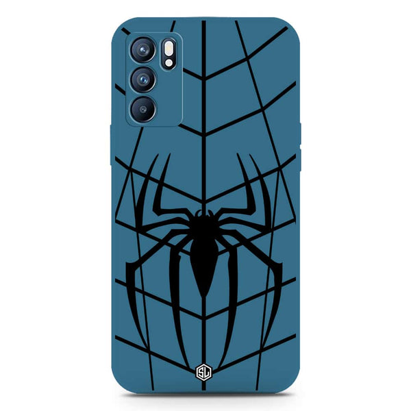 X-Spider Design Soft Phone Case - Silica Gel Case - Blue - Oppo Reno 6 5G