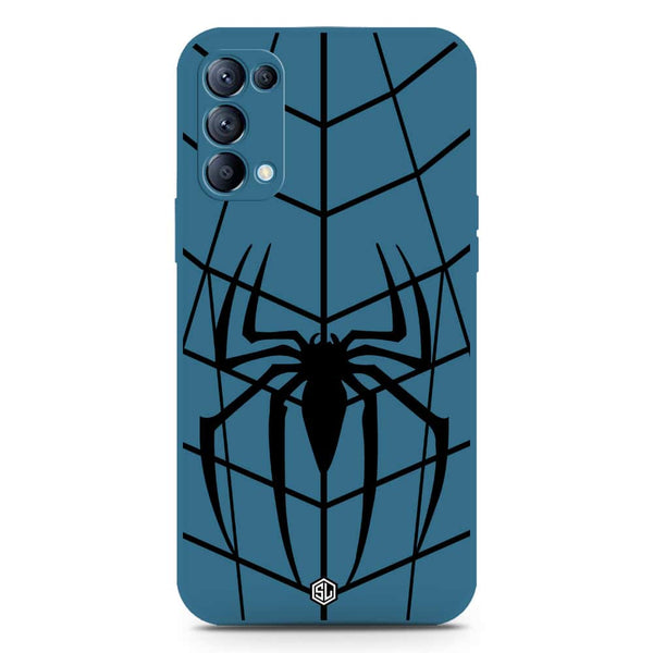 X-Spider Design Soft Phone Case - Silica Gel Case - Blue - Oppo Reno 5 4G
