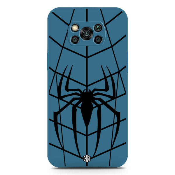 X-Spider Design Soft Phone Case - Silica Gel Case - Blue - Xiaomi Poco X3