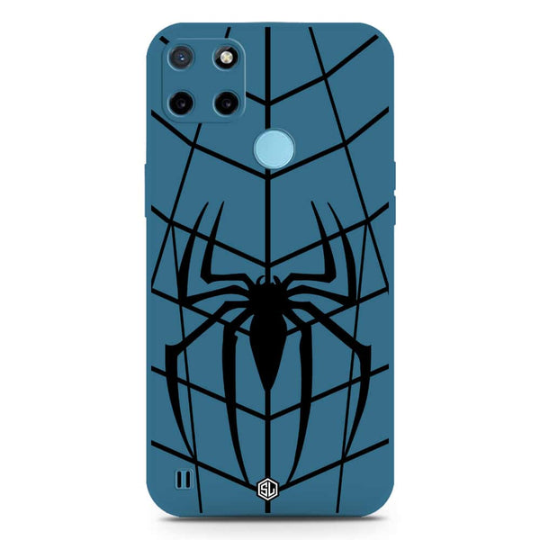 X-Spider Design Soft Phone Case - Silica Gel Case - Blue - Realme C25Y