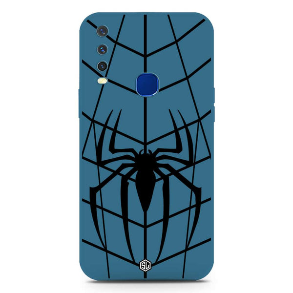 X-Spider Design Soft Phone Case - Silica Gel Case - Blue - Vivo Y17