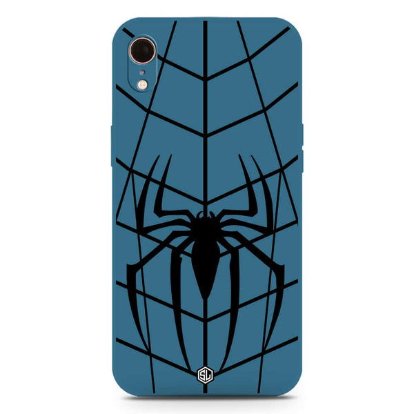 X-Spider Design Soft Phone Case - Silica Gel Case - Blue - iPhone XR