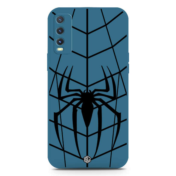 X-Spider Design Soft Phone Case - Silica Gel Case - Blue - Vivo Y12s