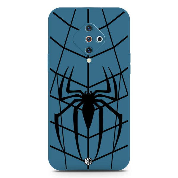 X-Spider Design Soft Phone Case - Silica Gel Case - Blue - Vivo Y9s