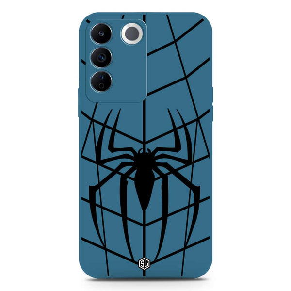 X-Spider Design Soft Phone Case - Silica Gel Case - Blue - Vivo S16e