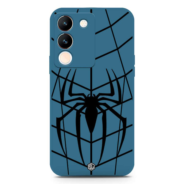 X-Spider Design Soft Phone Case - Silica Gel Case - Blue - Vivo V29e