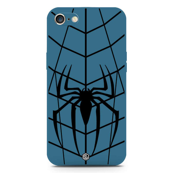 X-Spider Design Soft Phone Case - Silica Gel Case - Blue - iPhone 8 / 7