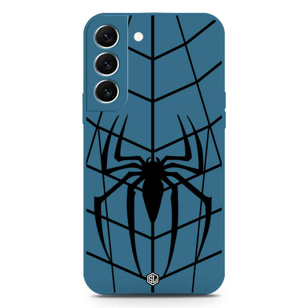 X-Spider Design Soft Phone Case - Silica Gel Case - Blue - Samsung Galaxy S22 Plus 5G