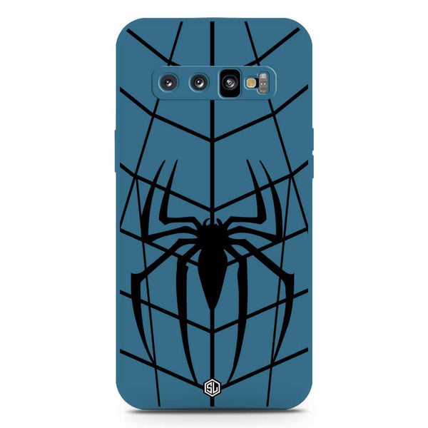 X-Spider Design Soft Phone Case - Silica Gel Case - Blue - Samsung Galaxy S10 Plus