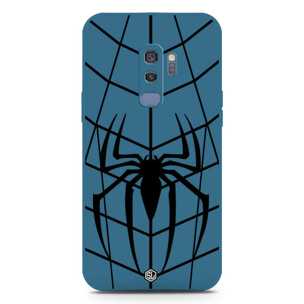 X-Spider Design Soft Phone Case - Silica Gel Case - Blue - Samsung Galaxy S9 Plus
